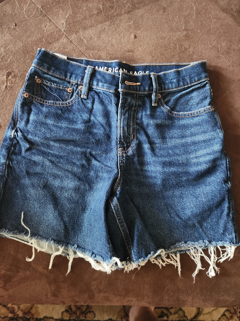 American Eagle Outfitters Dark Blue Denim Jean Shorts